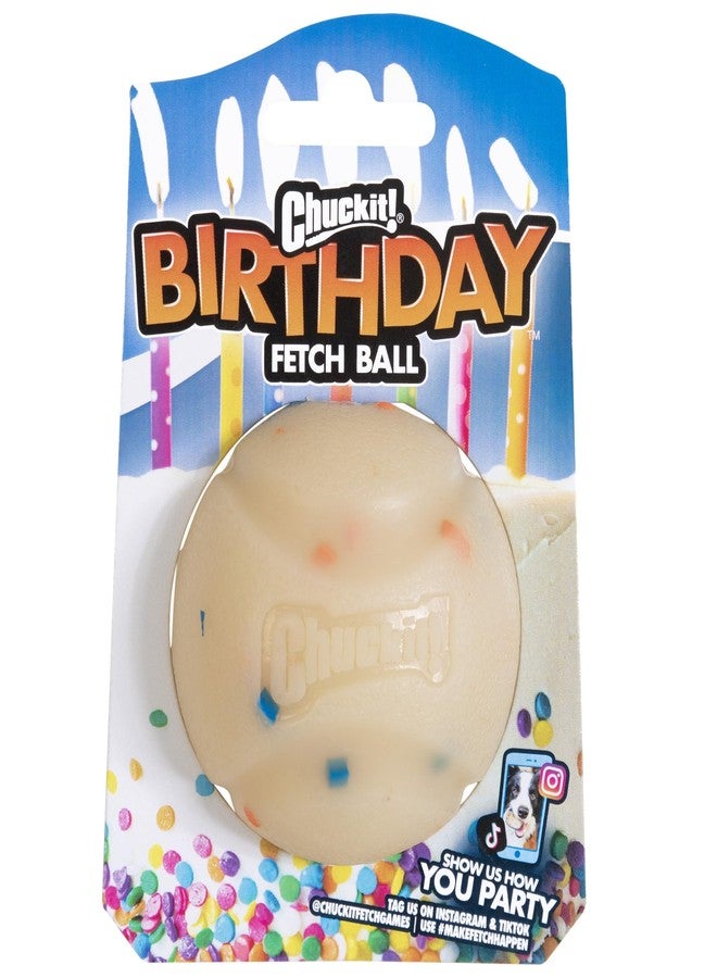 Chuckit! Birthday Fetch Ball, Medium (2.5 Inch Diameter), for Dogs 20-60 lbs, Pack of 1 - Image 1